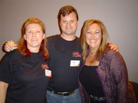 A photo of me inbetween Jennie Armato and janet Rundle